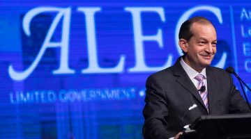 U.S. Secretary of Labor Alexander Acosta gives remarks at the 44th annual American Legislative Exchange Council (ALEC) meeting held in Denver, CO, July 2017